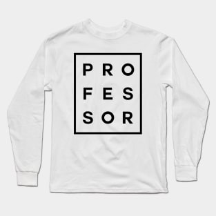 Professor Boxed (Black) Long Sleeve T-Shirt